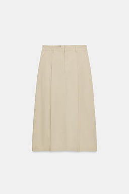FALDA MIDI PLIEGUES / piedra - Zara фото 3