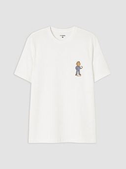 Bisiklet Yaka Bask?l? Erkek Pijama ?st