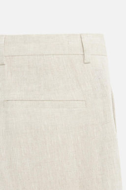 100% LINEN PLEATED TROUSERS - Zara фото 21