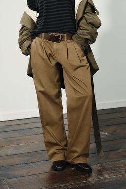 LOW-RISE CHINO TROUSERS