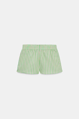 SHORTS POPEL?N GOMA RAYAS / Verde - Zara фото 6
