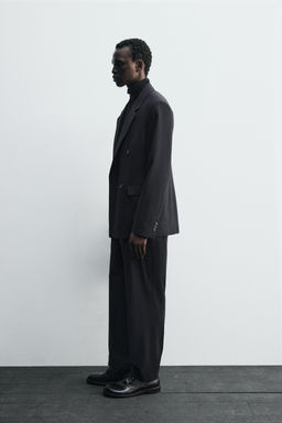 DOUBLE-BREASTED PINSTRIPE SUIT BLAZER - Zara фото 4