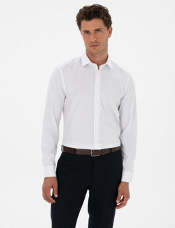 Mavi _izgili Slim Fit Klasik G_mlek