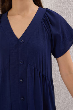 Haki Duz Midi Dokuma Elbise TWOSS25EL00629 - Trendyolmilla фото 8