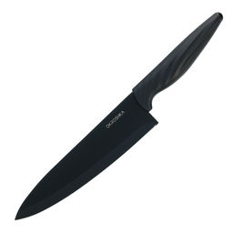 Нож поварской OKROSHKA КРУТОН, черное лезвие,19,3 см OK912P-B-CH