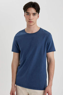 Regular Fit Bisiklet Yaka Basic Duz K?sa Kollu Tisort - Defacto фото 3