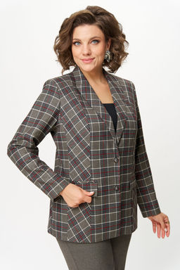 Костюм БелЭльСтиль 412/609 клетка красно-коричневая фото 9