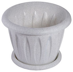 Цена за 2 шт. Горшок для растений "Фелиция"мрамор 1,8л Д180 с поддоном С103М