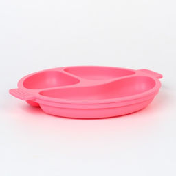 Тарелка детская 3 секции, удобные ручки, Крошка Я, 22,5х19,5х3, розовый  фото 3