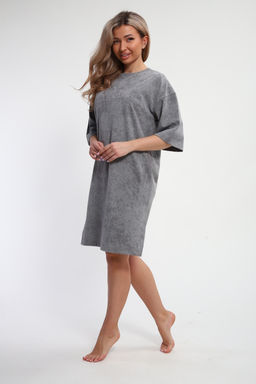 Платье туника варенка с принтом Сердце ТП-02