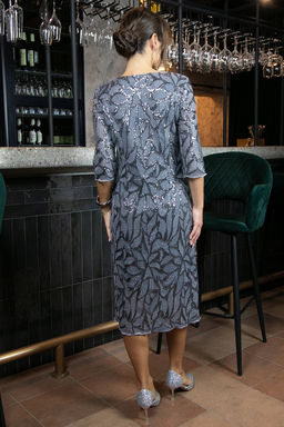 Платье Объятие ночи (серое) П11563 - Lt collection фото 2