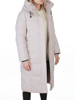 8321 LT. BEIGE Пальто зимнее женское (200 гр. холлофайбер)