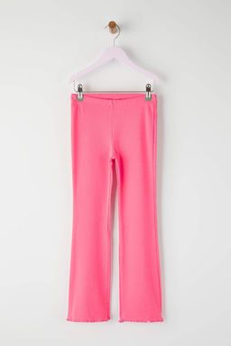 Lacivert-Pembe 2li K?z Cocuk Pamuklu Duz Orme Tayt TKDAW26TA00006 - Trendyolmilla фото 2