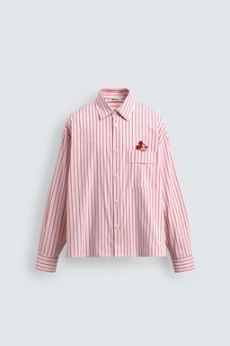 MICKEY MOUSE PATCH STRIPED SHIRT HARRY LAMBERT FOR ZARA X DISNEY  фото 7