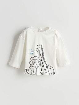 Z?rafa Bask?l? Erkek Bebek Ti??rt ve Tayt 2li