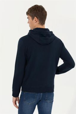 Мужская темно-синяя толстовка с капюшоном Basic - U.s. polo assn фото 11