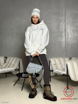 Худи женское однотонное