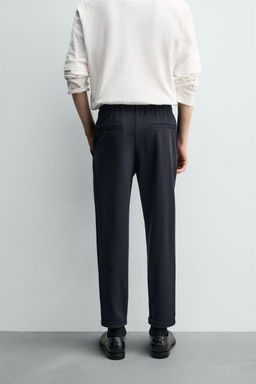 COMFORT NON-IRON JOGGER WAIST TROUSERS - Zara фото 15