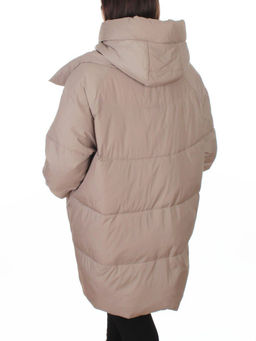 Z24-830 BEIGE Куртка зимняя женская оверсайз (200 гр. тинсулейт)