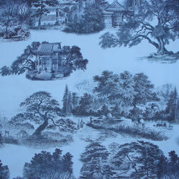 Шторы портьерные «Этель» Japanese garden, 145×260 см, 2 шт., 140 г/м²