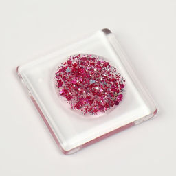 Гель лак для ногтей, с блёстками, трехфазный, 8 мл, LED/UV, прозрачный, розовый (09)