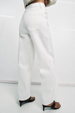 JEANS ZW COLLECTION WIDE LEG TIRO ALTO / Blanco roto - Zara фото 3