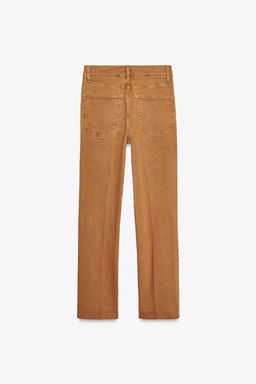 ZW COLLECTION HIGH-WAIST BOOTCUT CROPPED JEANS - Zara фото 8