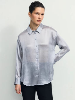 Базовая атласная блузка / Zarina  фото 3