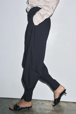 ZW COLLECTION PINSTRIPE BALLOON TROUSERS - Zara фото 5