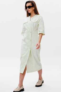 Платье NIKVA н491-3 яблоко штрихи  фото 3