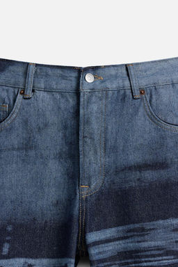 PRINTED RELAXED FIT JEANS - Zara фото 9