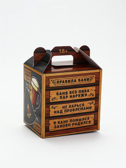 Набор кружка для пива 500 мл и шапка банная "Здоровый дух"