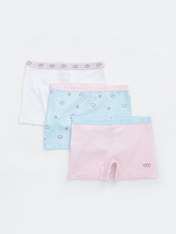 Bask?l? K?z ?ocuk Boxer 3l?