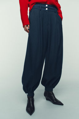 PINSTRIPED BALLOON TROUSERS - Zara фото 3