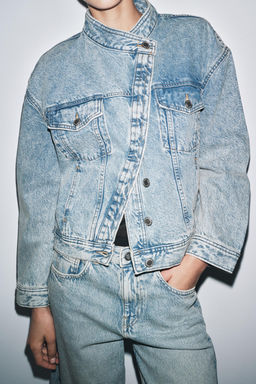 ZW COLLECTION DOUBLE-BREASTED DENIM JACKET - Zara фото 3