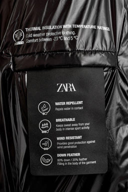 100% FEATHER WATER-REPELLENT DOWN JACKET - Zara фото 29