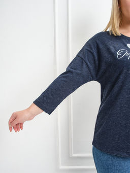 Лонгслив женский Шармэль синий