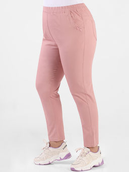 Брюки летние укороченные женские пудровые хлопок - Almond фото 3