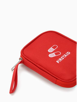 Косметичка-аптечка дорожная на молнии, с ручкой, Firstaid, красная - Simaland фото 2