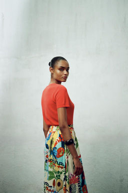 PLAIN KNIT SHORT SLEEVE TOP - Zara фото 18