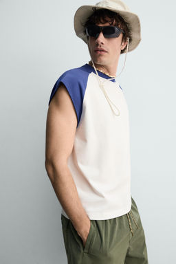 CAMISETA TANK COLOR BLOCK / Blanco