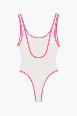 CONTRAST PLAIN SWIMSUIT - Zara фото 7