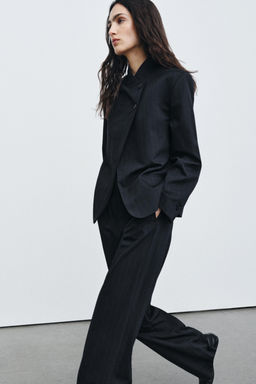 PANTAL?N WIDE LEG TIRO ALTO ZW COLLECTION / rayas - Zara фото 2