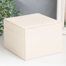 Шкатулка кожзам для украшений Белые облака 16х16х11,8 см - Simaland фото 4