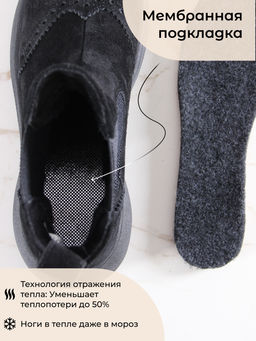 Челси 332.927bl. Черная замша/Байка