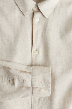Camisa en mezcla de lino Regular Fit - H&m фото 2