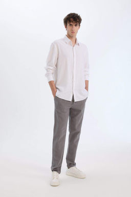 Regular Fit Normal Kesim Yazl?k Jogger Pantolon Dokuma Cepli - Defacto фото 4