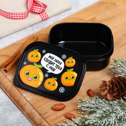 Ланч - бокс новогодний «Мандарины», 150 мл