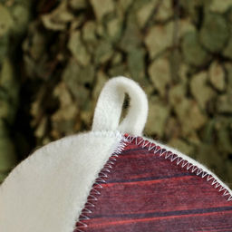 Набор для бани с принтом Настоящий мужик, 5 предметов: шапка, рукавица, портфель, мочалка, коврик