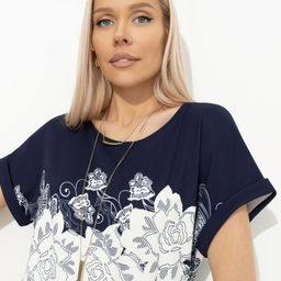 Футболка свободной посадки Жду чудо (floral print) - Charutti фото 3